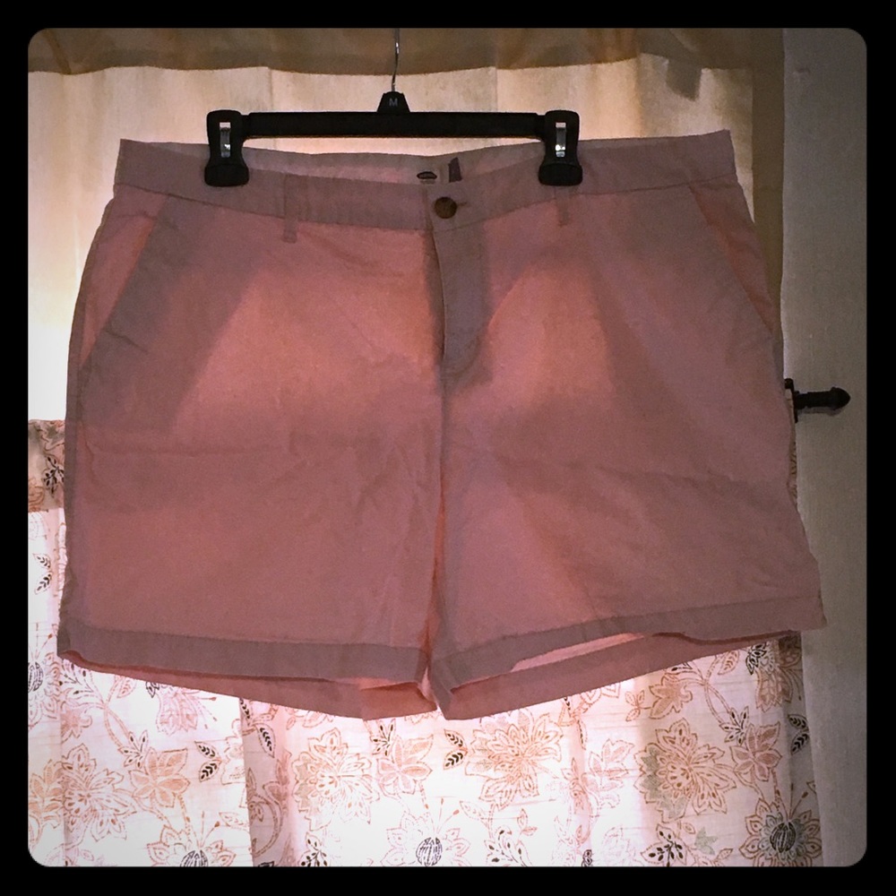 Pink chino shorts